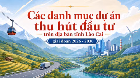 [Infographic] Các danh mục dự án thu hút đầu tư trên địa bàn tỉnh Lào Cai, giai đoạn 2026 - 2030
