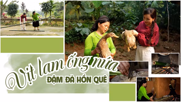 Vịt lam ống nứa đậm đà hồn quê