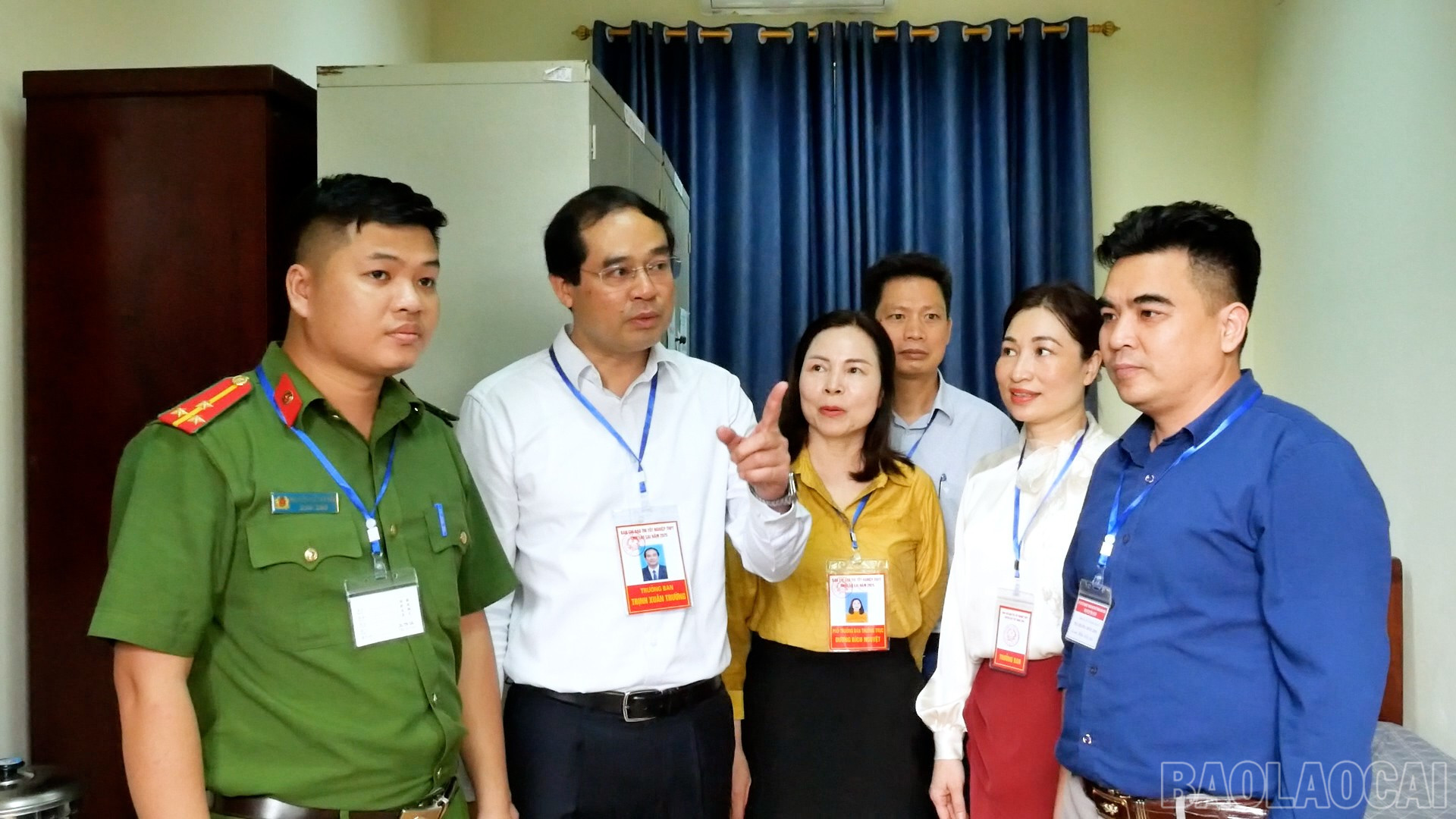 Kiểm tra công tác bảo quản đề thi tại điểm thi. baolaocai-br_b6.jpg