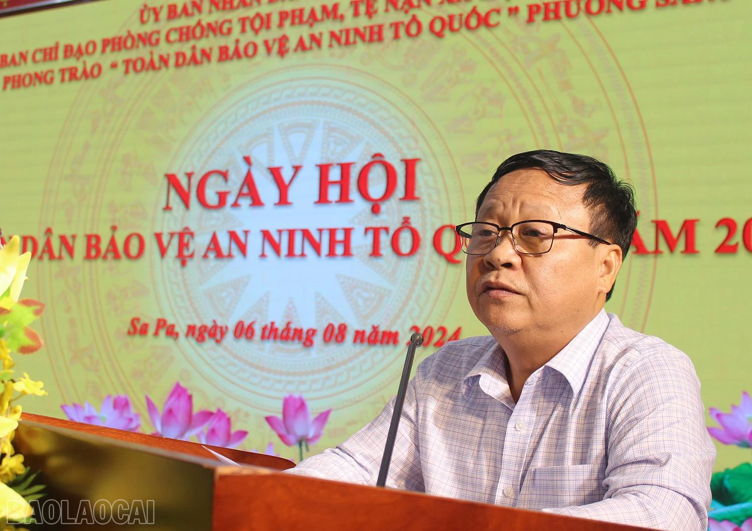 Đồng chí Nguyễn Trọng Hài, Phó Chủ tịch UBND tỉnh phát biểu tại ngày hội.
