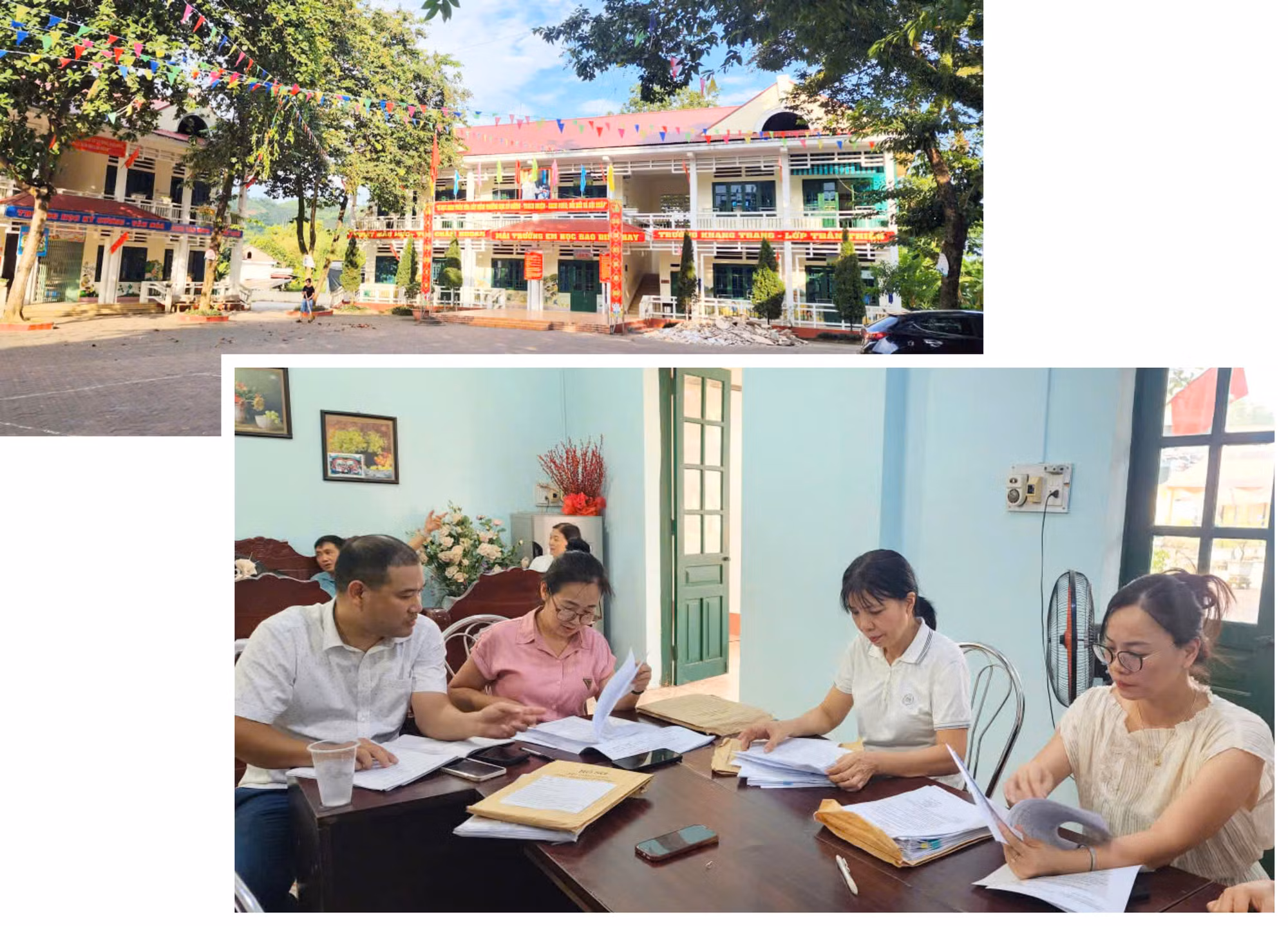 Cán bộ, giáo viên Trường Tiểu học Xuân Giao, xã Gia Phú luôn sẵn sàng nhận nhiệm vụ khi được Đảng ủy, UBND xã phân công.