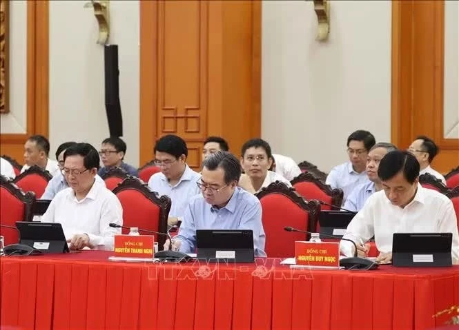 Các đại biểu tham dự cuộc làm việc. Ảnh: Thống Nhất – TTXVN