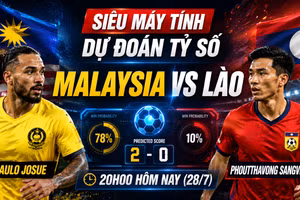 Siêu máy tính dự đoán tỷ số Malaysia vs Lào 20h00 hôm nay (28/7)