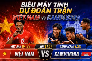 Siêu máy tính dự đoán trận Việt Nam vs Campuchia: Chiến binh Sao Vàng nắm chắc 84,3% cơ hội củng cố ngôi đầu bảng A