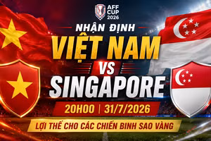 Nhận định Việt Nam vs Singapore 20h00 ngày 31/7: Lợi thế cho các chiến binh Sao Vàng
