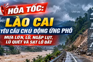 Hỏa tốc: Chủ tịch UBND tỉnh Lào Cai yêu cầu chủ động ứng phó mưa lớn, lũ, ngập lụt, lũ quét và sạt lở đất