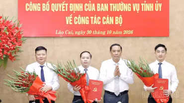 Ban Thường vụ Tỉnh ủy công bố các quyết định về công tác cán bộ
