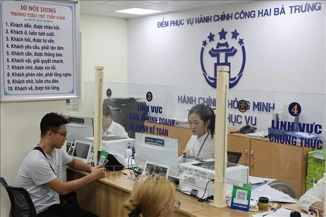Điểm phục vụ Hành chính công phường Hai Bà Trưng (Hà Nội). Ảnh minh họa