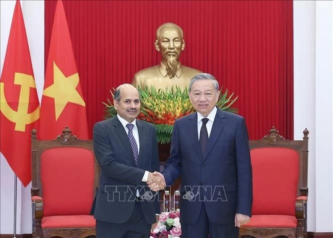 Tổng Bí thư Tô Lâm tiếp Đại sứ Ấn Độ tại Việt Nam Sandeep Arya.