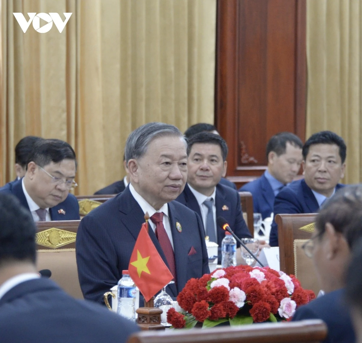 Tổng Bí thư Tô Lâm phát biểu tại Hội đàm.
