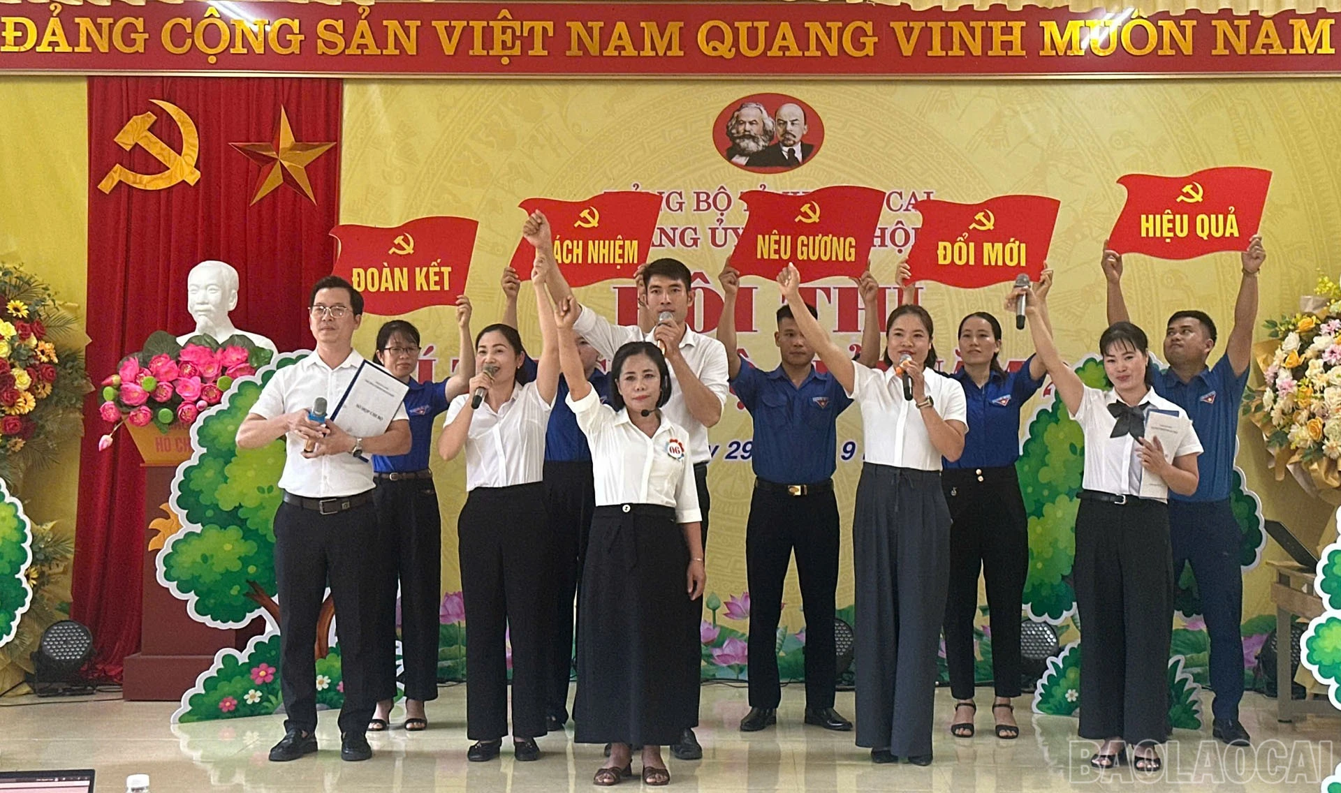 Các tiểu phẩm sân khấu hóa tại hội thi phản ánh những vấn đề gần gũi ở cơ sở.