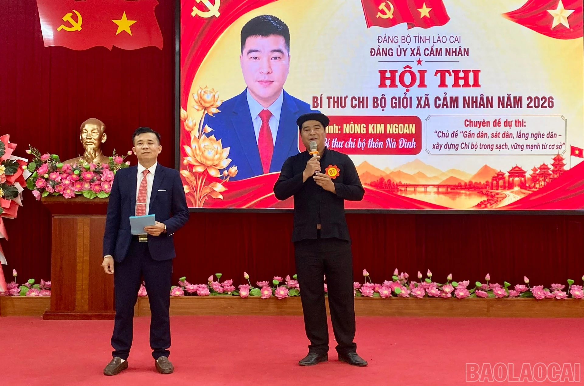 Thí sinh tham gia phần thi xử lý tình huống tại hội thi.