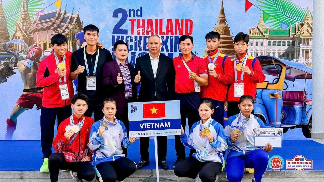 Kickboxing Việt Nam bứt phá, xếp thứ 3 tại Cúp Kickboxing thế giới 2026.