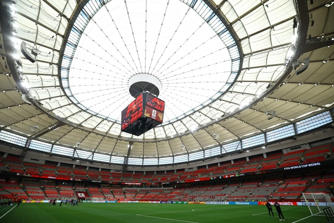 Sân BC Place Vancouver trước giờ bóng lăn.