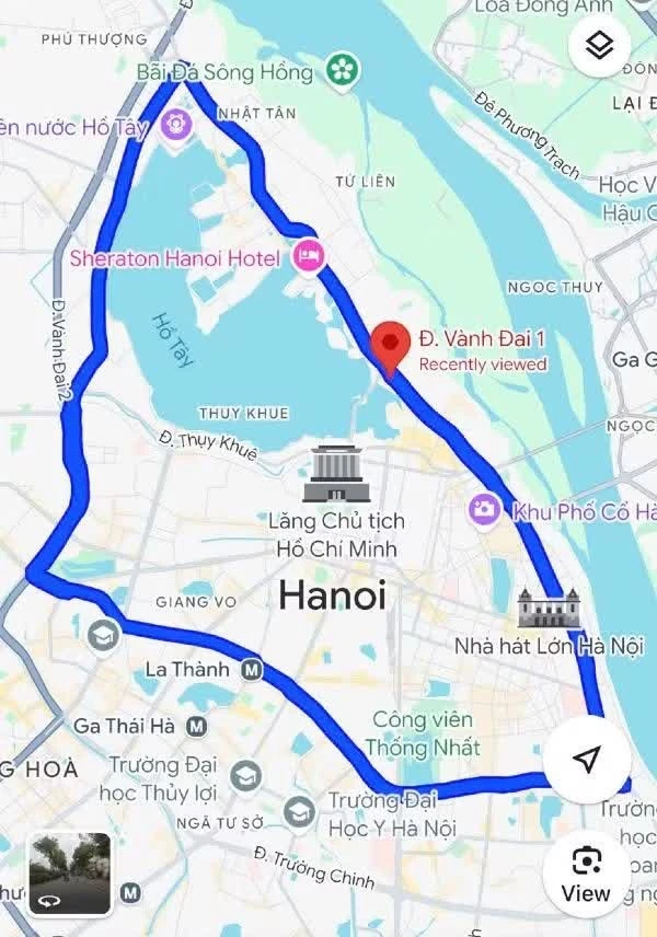 Bản đồ toàn bộ khu vực Vành đai 1.
