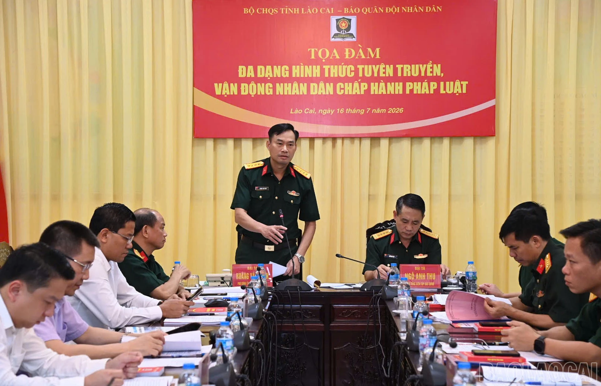 Đại tá Hoàng Văn Toàn phát biểu khai mạc.
