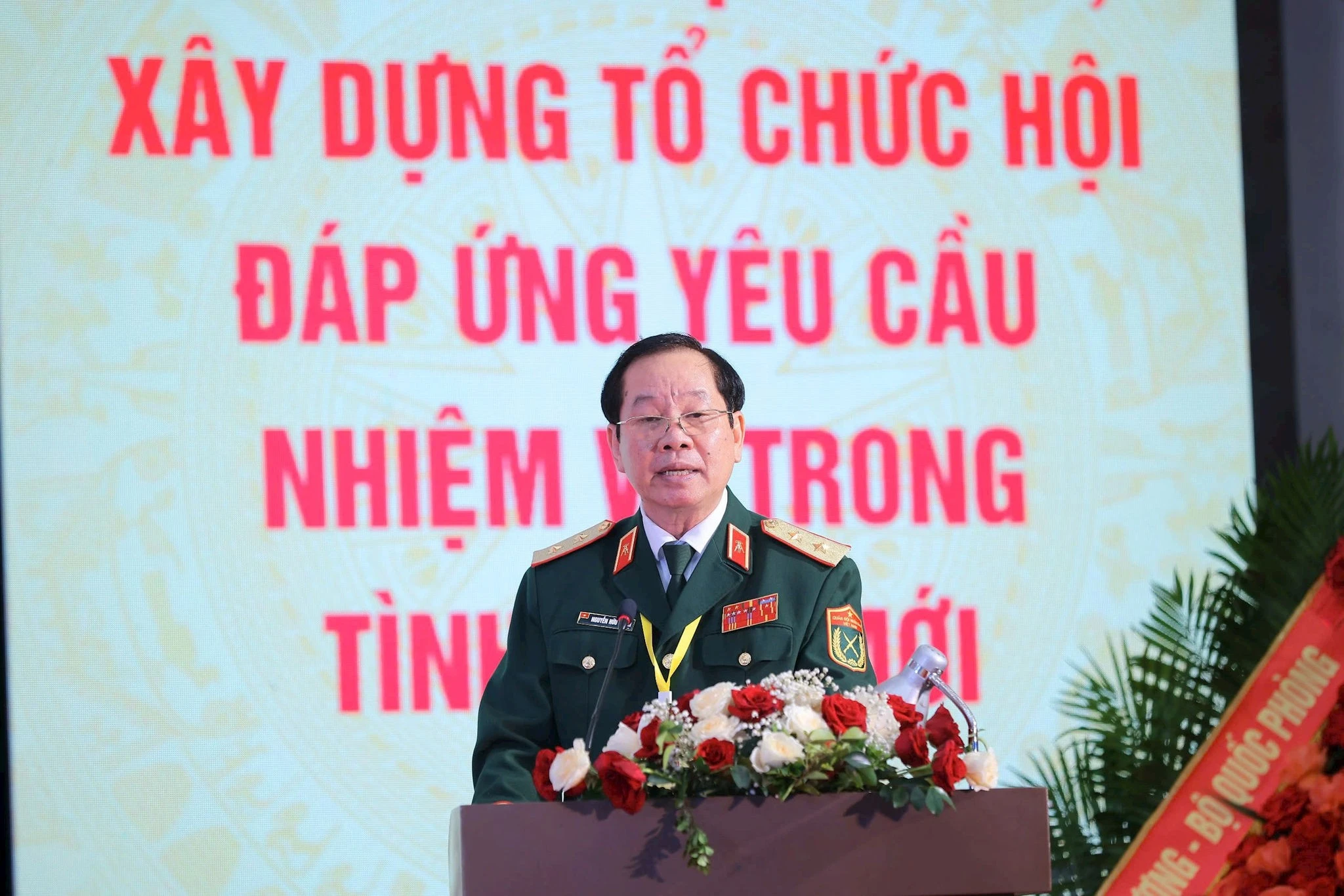 Trung tướng Nguyễn Hữu Chính - Chủ tịch Hội Nạn nhân chất độc da cam/dioxin Việt Nam phát biểu. Ảnh: Thu Minh