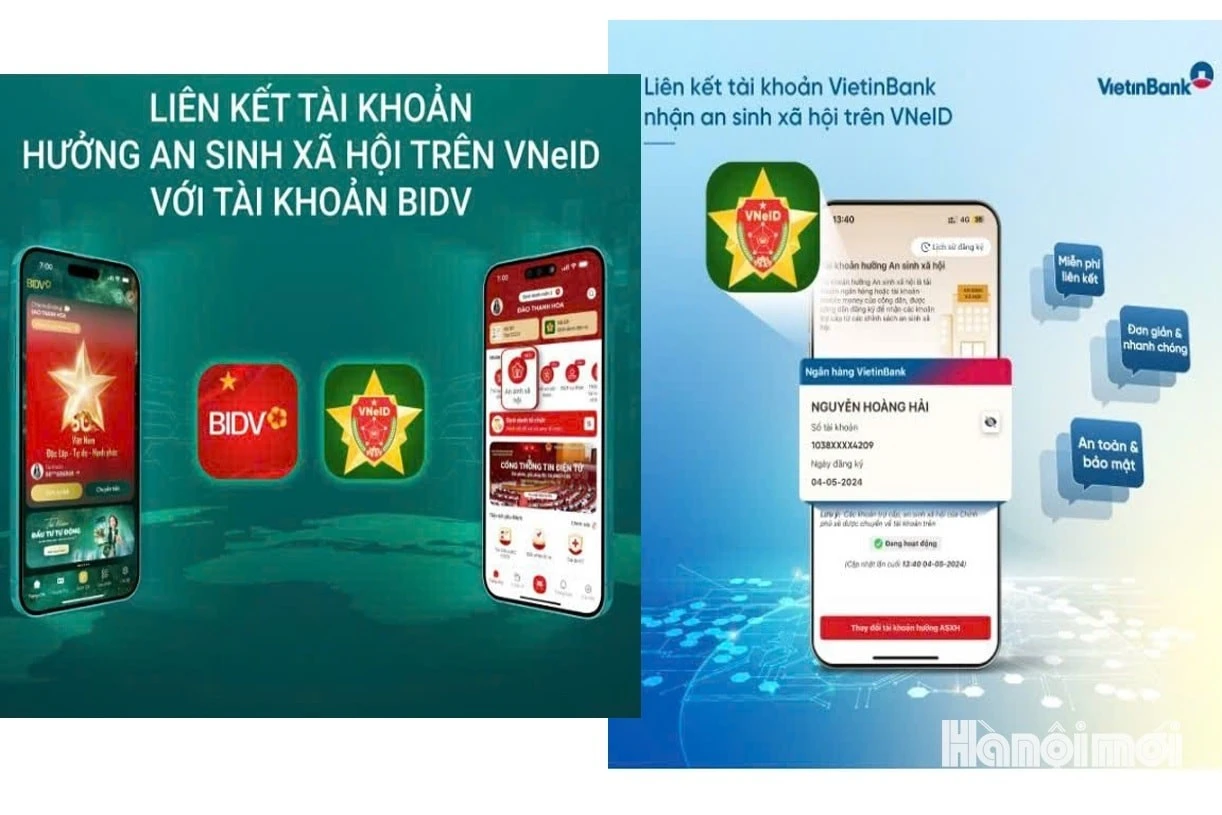 Các ngân hàng triển khai dịch vụ liên kết tài khoản nhận chi trả an sinh xã hội theo chính sách của Đảng và Nhà nước.
