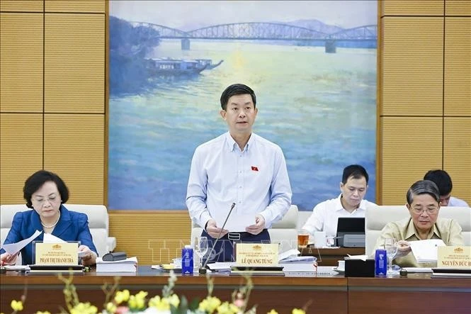Tổng Thư ký Quốc hội, Chủ nhiệm Văn phòng Quốc hội Lê Quang Tùng phát biểu. Ảnh: Doãn Tấn/TTXVN