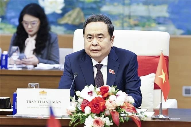 Chủ tịch Quốc hội Trần Thanh Mẫn phát biểu.
