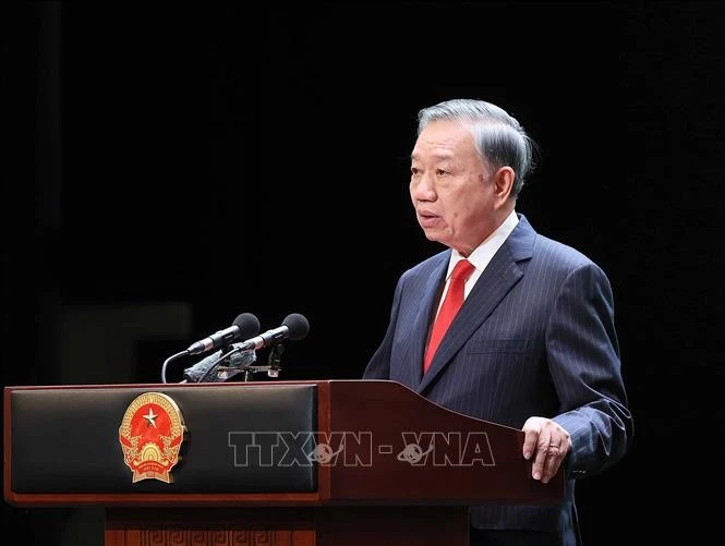 Tổng Bí thư, Chủ tịch nước Tô Lâm đọc Diễn văn Kỷ niệm 81 năm Quốc khánh nước Cộng hòa xã hội chủ nghĩa Việt Nam. Ảnh: An Đăng/TTXVN