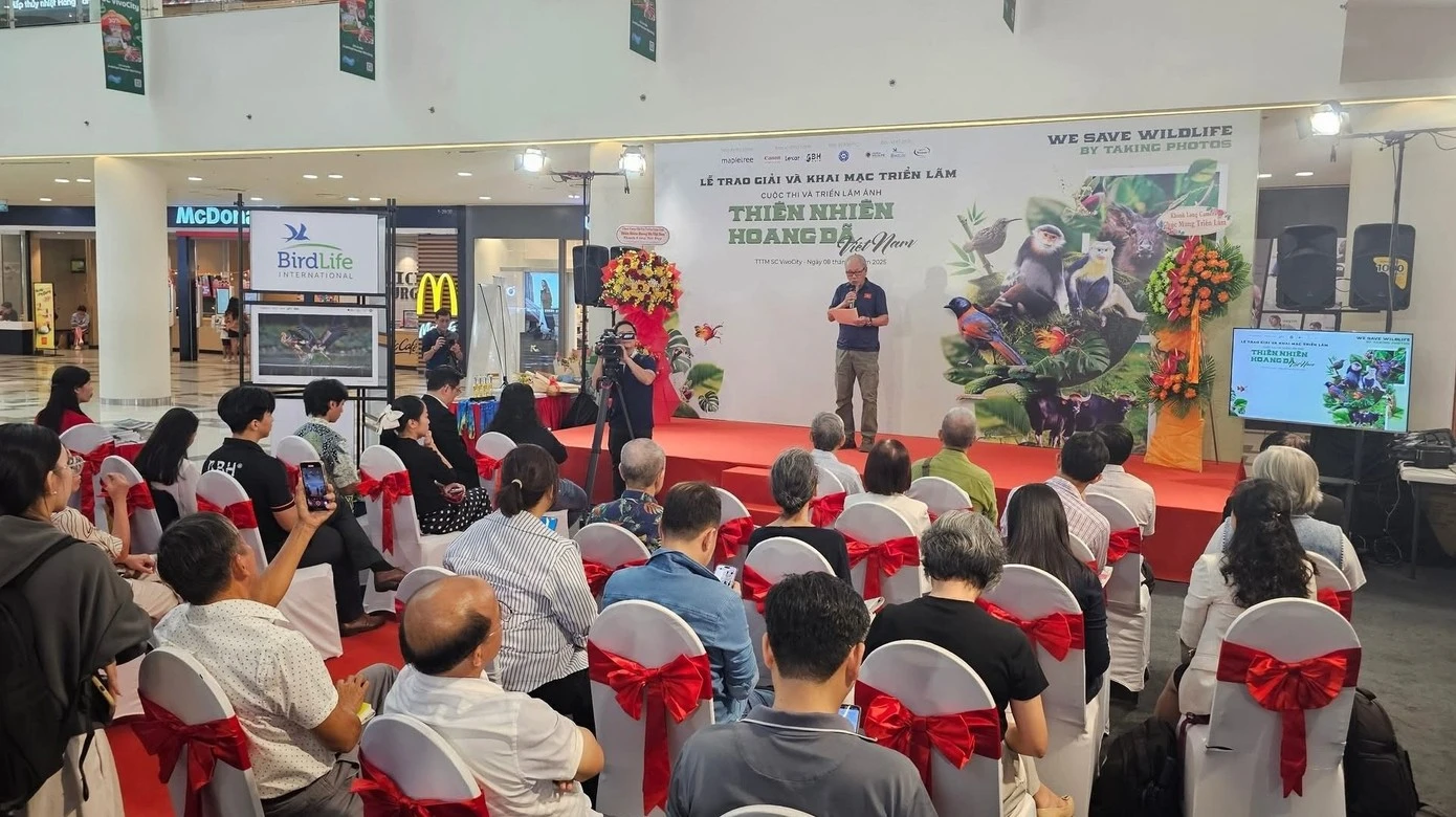 Lễ trao giải cuộc thi ảnh "Thiên nhiên Hoang dã Việt Nam 2025" tổ chức ngày 8/11.