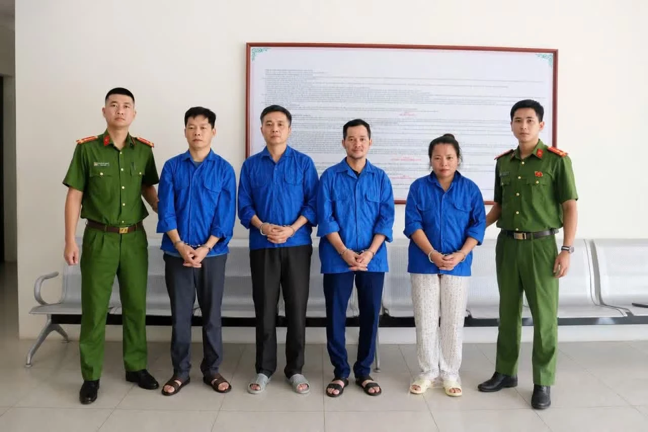 Phòng Cảnh sát hình sự bắt giữ các đối tượng phạm tội.