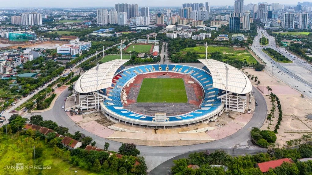 Sân vận động Mỹ Đình nằm trong Khu liên hợp thể thao quốc gia, tháng 5/2026. Ảnh: Giang Huy