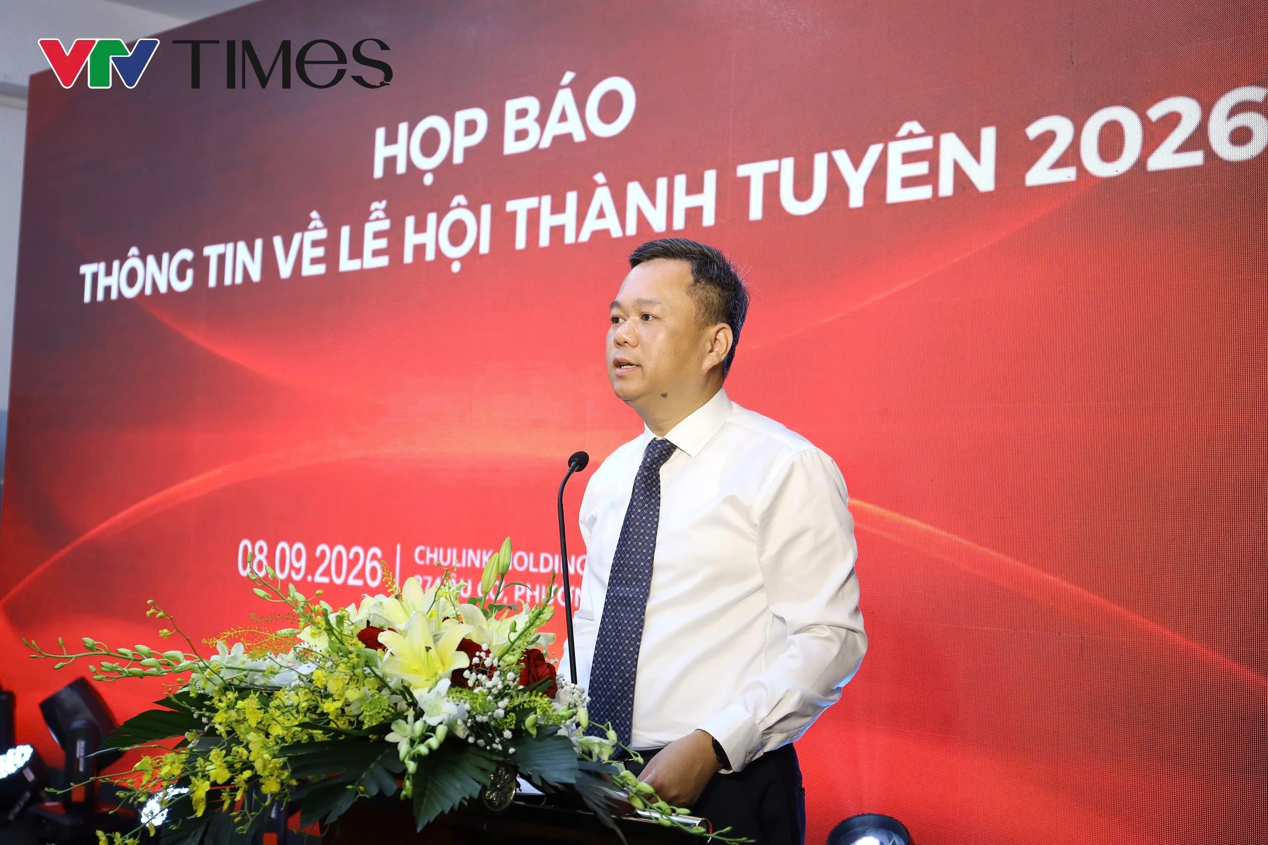 Ông Đỗ Hùng Đức, Phó Chủ tịch UBND tỉnh Tuyên Quang phát biểu tại họp báo. (ảnh: Phạm Minh)