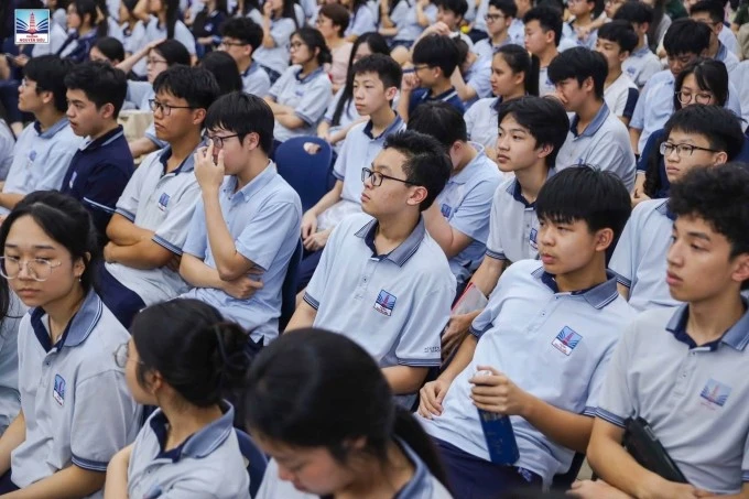 Học sinh trường THCS-THPT Nguyễn Siêu, Hà Nội. Ảnh minh họa: Fanpage trường