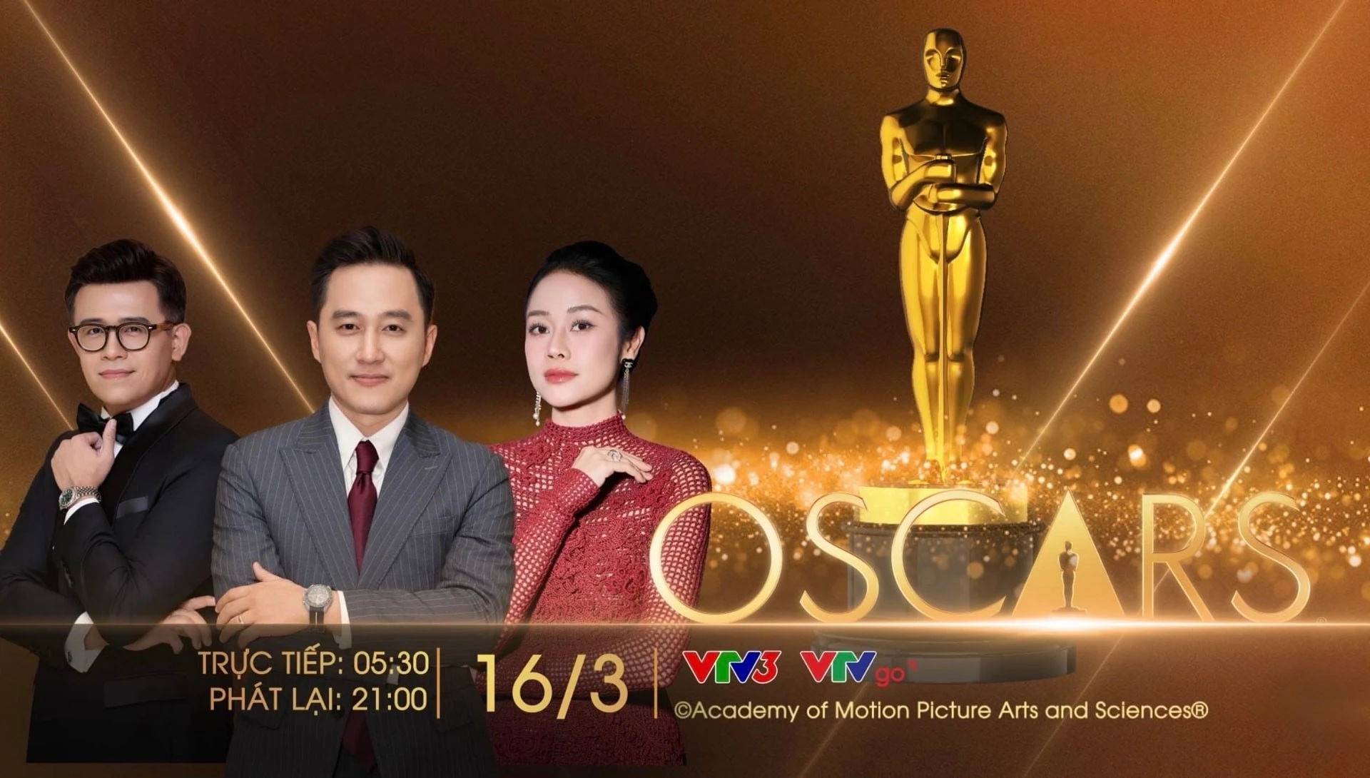 Lễ trao giải được truyền hình trực tiếp trên kênh VTV3 và nền tảng số VTVgo.