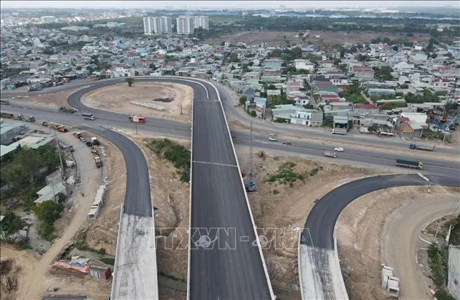 Nút giao giữa cao tốc Biên Hòa - Vũng Tàu và Quốc lộ 51 cơ bản đã hoàn thành. Ảnh minh họa.