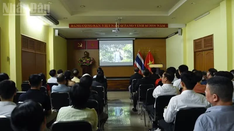 Bộ phim lịch sử "Thầu Chín ở Xiêm" được trình chiếu tại sự kiện. (Ảnh: MINH THẮNG)