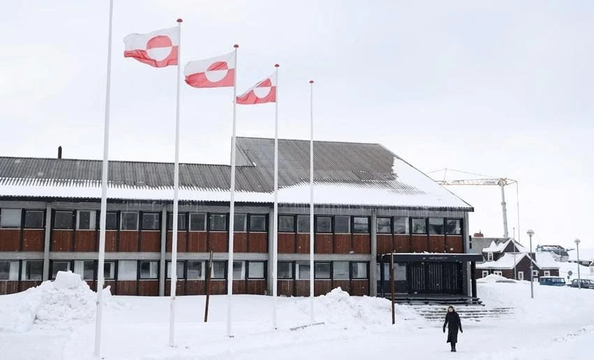 Tòa nhà quốc hội Inatsisartut của Greenland ở Nuuk, Greenland. Ảnh: Reuters