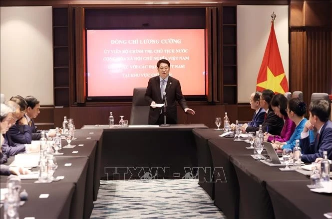 Chủ tịch nước Lương Cường phát biểu chỉ đạo.