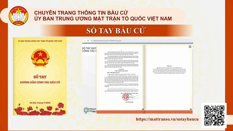 Tính năng "Sổ tay bầu cử" của Chuyên trang.