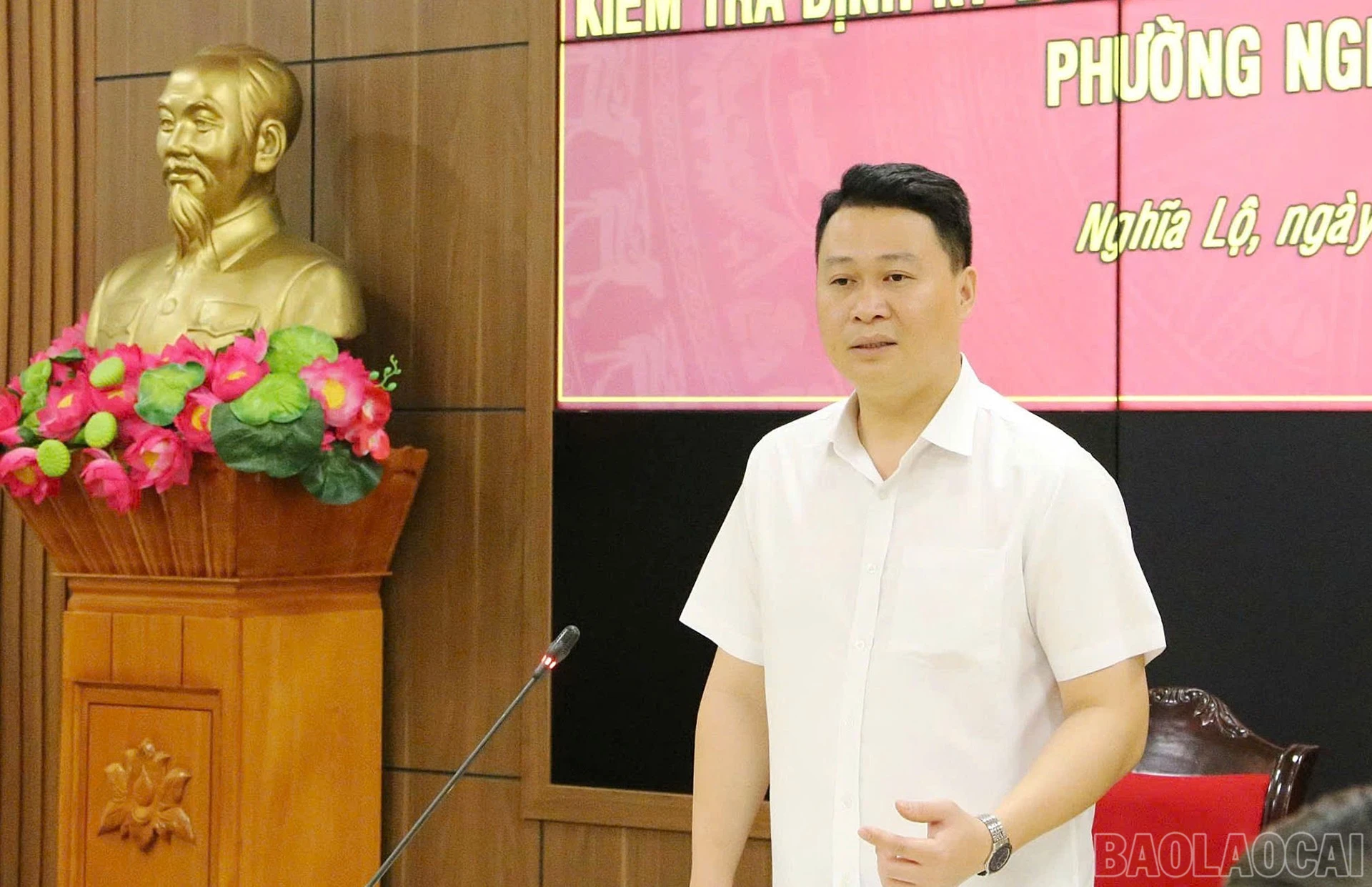 Đồng chí Hà Đức Minh - Ủy viên Ban Thường vụ, Phó Chủ tịch Thường trực Ủy ban MTTQ Việt Nam tỉnh Lào Cai kết luận buổi làm việc.