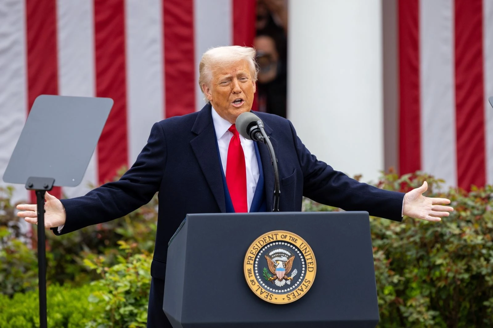 Tổng thống Mỹ Donald Trump phát biểu tại Nhà Trắng.
