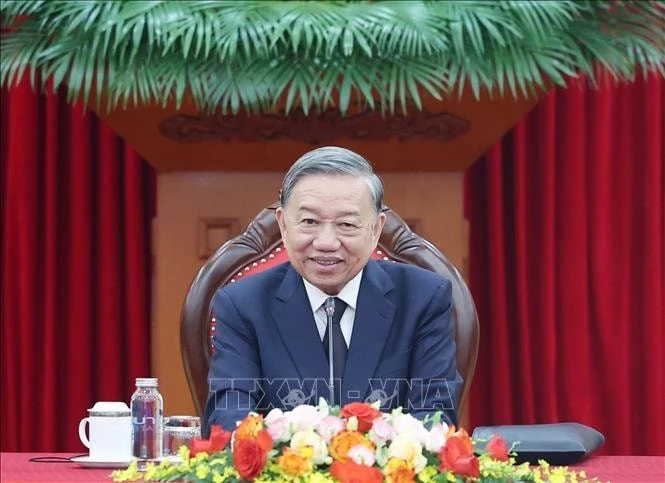 Tổng Bí thư Tô Lâm điện đàm với Chủ tịch Đảng Nhân dân Campuchia Hun Sen.