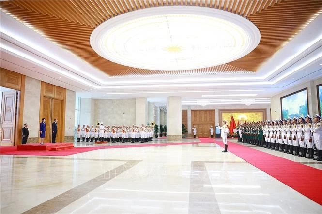 Lễ đón Thủ tướng Nhật Bản Takaichi Sanae sang thăm chính thức Việt Nam.