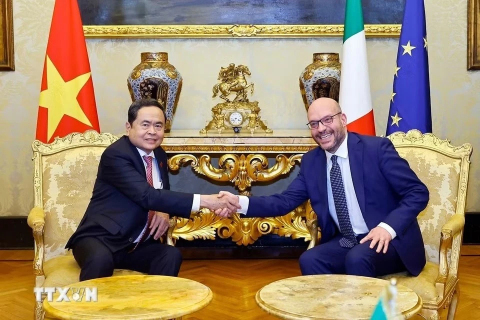 Chủ tịch Quốc hội Trần Thanh Mẫn hội đàm với Chủ tịch Hạ viện Italia Lorenzo Fontana.