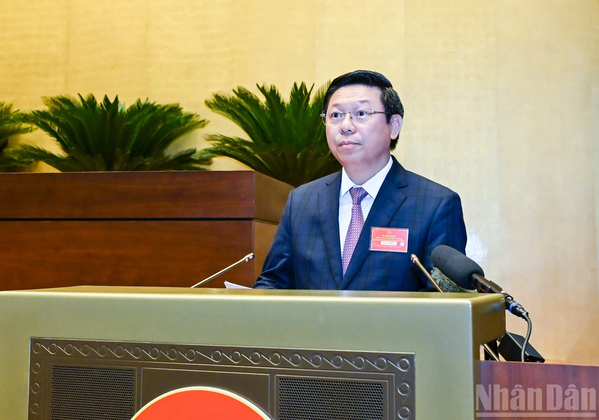 Phó Trưởng Ban Tuyên giáo Trung ương Trần Thanh Lâm phát biểu mở đầu hội nghị. (Ảnh: DUY LINH-TRẦN HẢI)