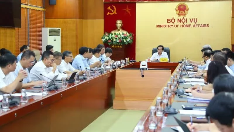 Quang cảnh buổi họp tại Bộ Nội vụ. (Ảnh: Bộ Nội vụ)