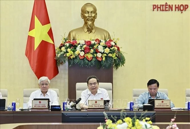 Chủ tịch Quốc hội Trần Thanh Mẫn phát biểu. Ảnh: Doãn Tấn/TTXVN