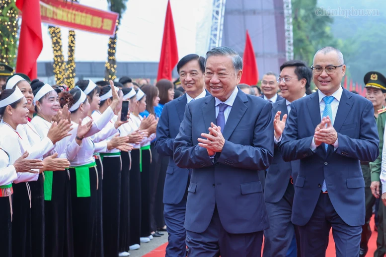 Tổng Bí thư, Chủ tịch nước Tô Lâm đến dự Lễ Kỷ niệm - Ảnh: chinhphu.vn/Nhật Bắc