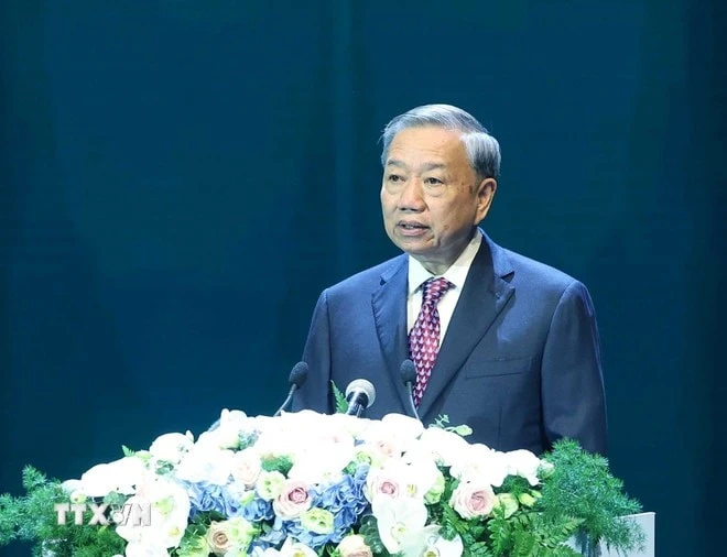 Tổng Bí thư Tô Lâm phát biểu chỉ đạo tại lễ kỷ niệm.