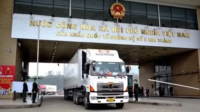 Cửa khẩu quốc tế Lào Cai. (Ảnh: QUỐC HỒNG)