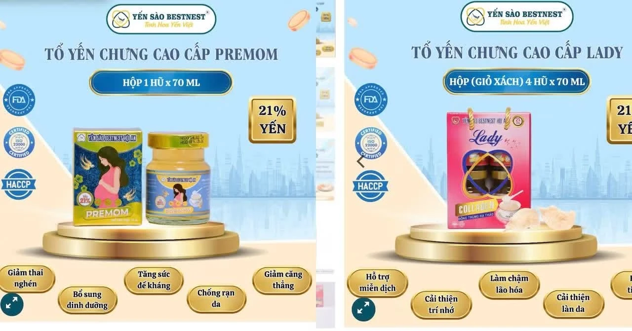 Công an tỉnh Vĩnh Long khuyến cáo người dân không sử dụng 27 sản phẩm nước yến nằm trong danh sách của Công ty Cổ phần Sài Gòn Goldencare.