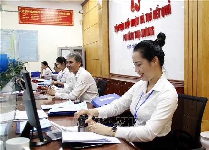 Bộ phận một cửa UBND phường Thọ Xương, thành phố Bắc Giang. Ảnh minh họa: Đồng Thúy/TTXVN