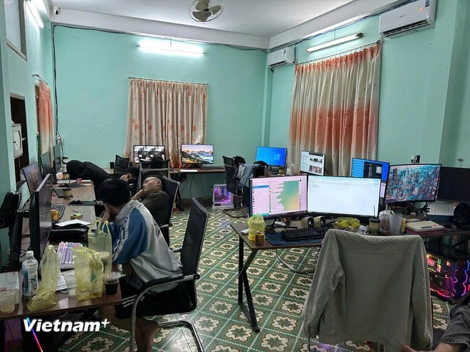 Một trong những ngôi nhà được nhóm đối tượng thuê để thực hiện hành vi phạm tội trên không gian mạng.